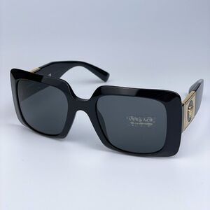 NEW Versace  VE4405 GB1/87 Black Gray Square Women Sunglasses